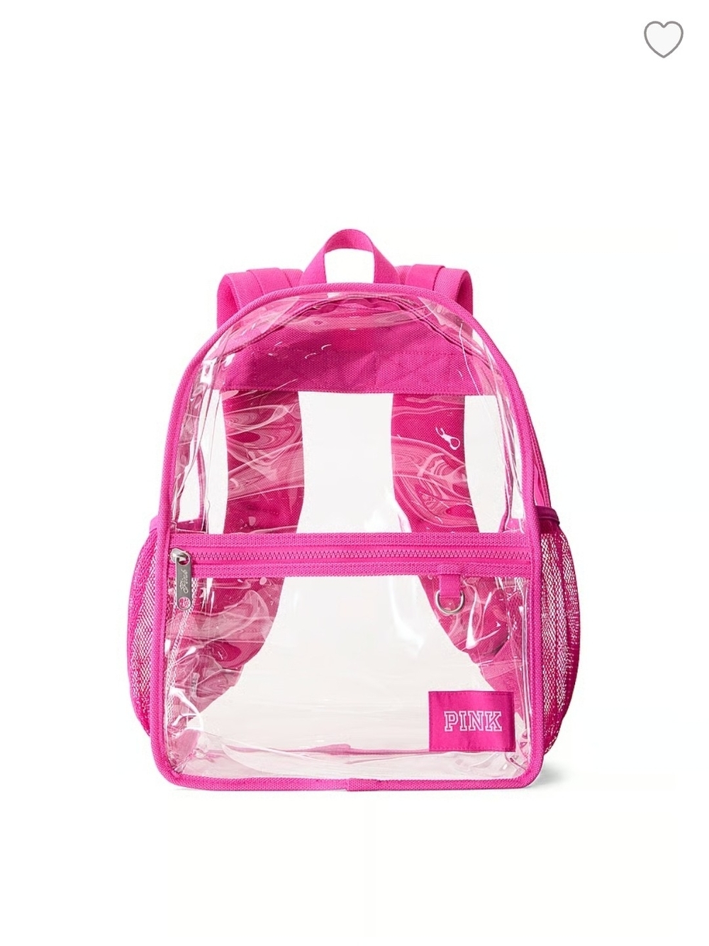 PINK Victoria's Secret Clear Kids Backpack in Hot Pink